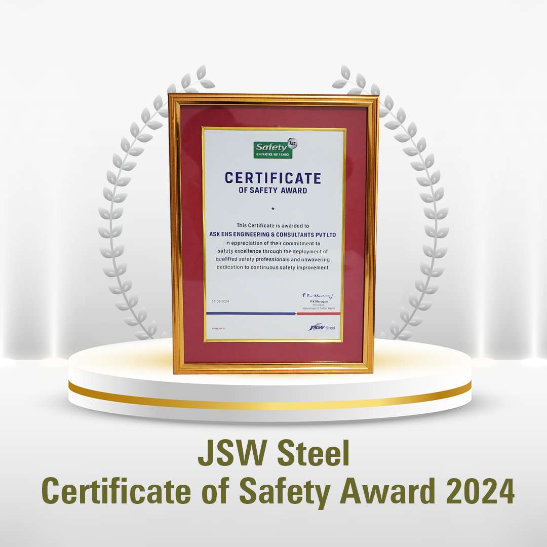 JSW STEEL CERTIFICATE OF SAFETY AWARD 2024