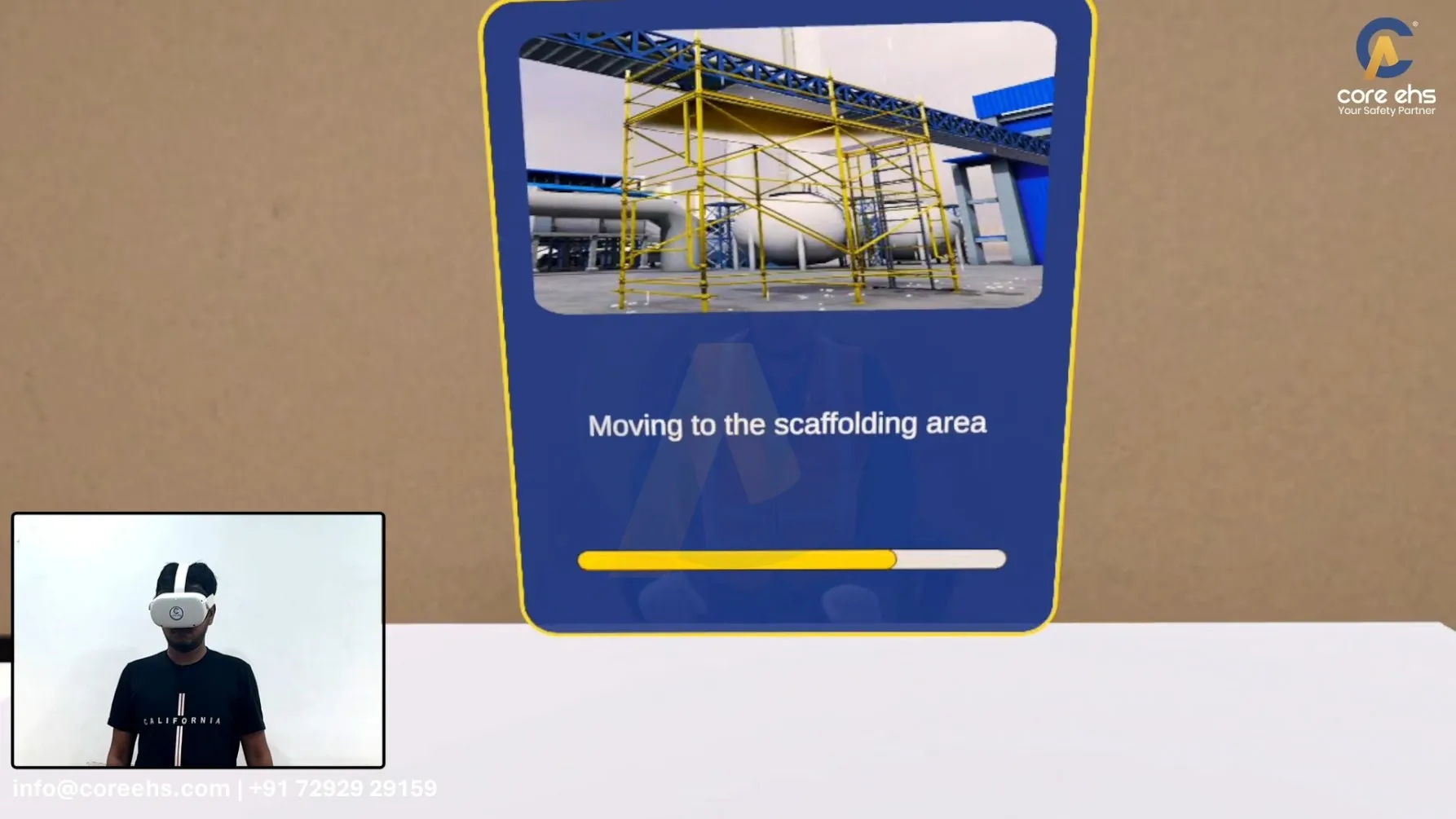 2 moving to the scaffolding area