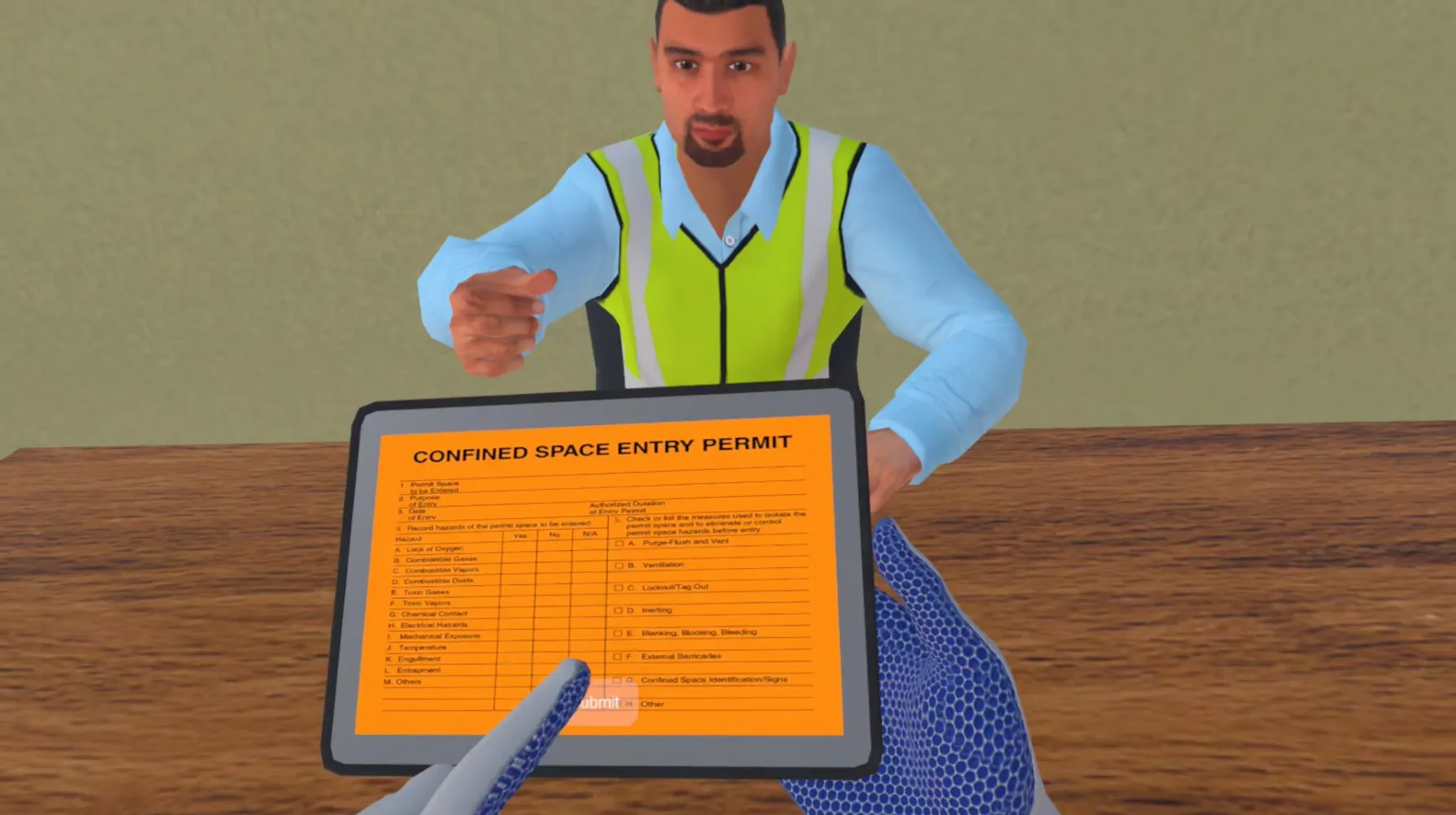 3 Confined space entry permit