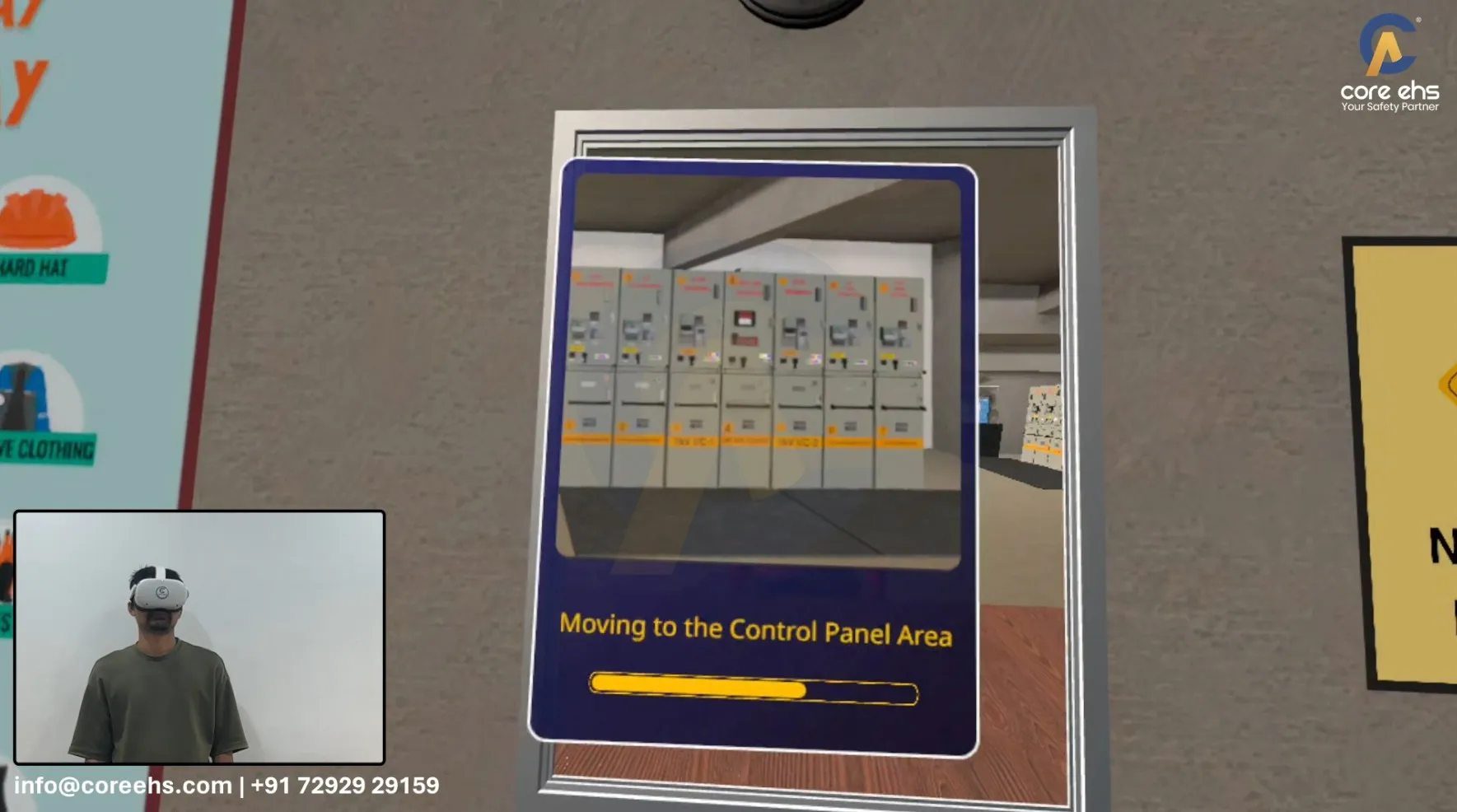 Moving to the control panel aea