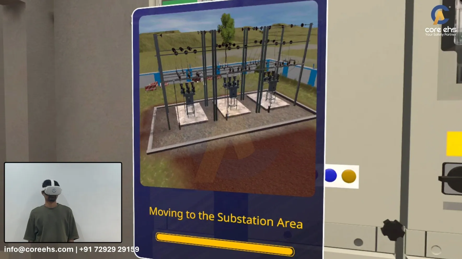Moving to the substation area
