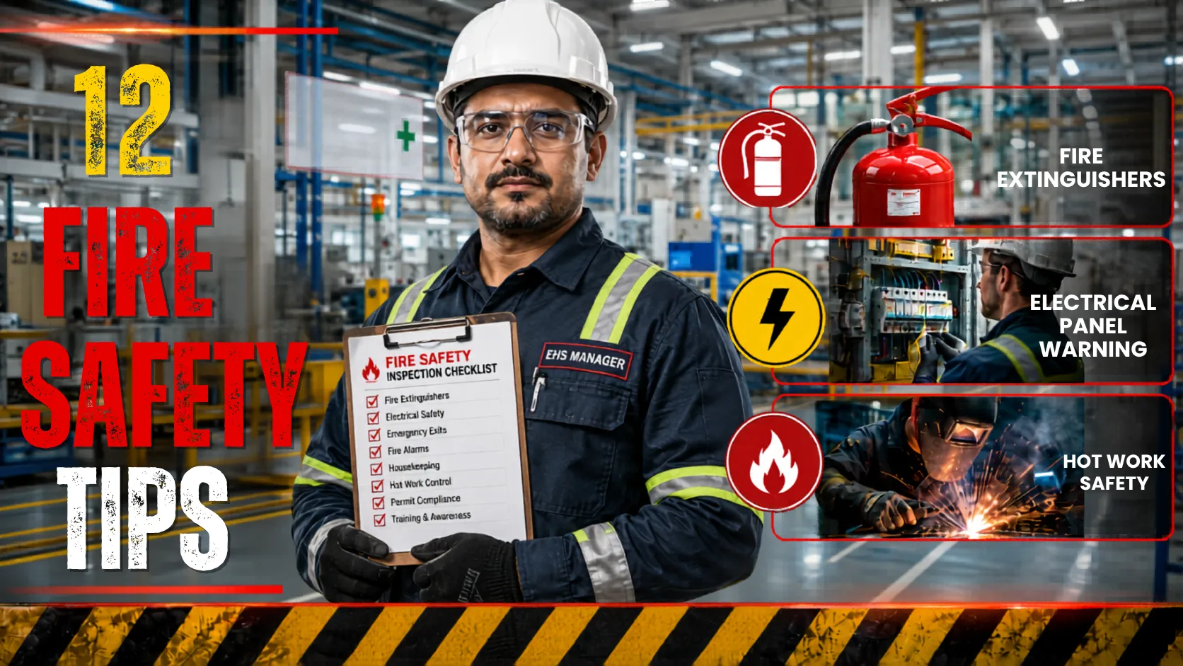Fire Safety Tips For Workplaces And Industrial Sites Covering Extinguishers And Hot Work
