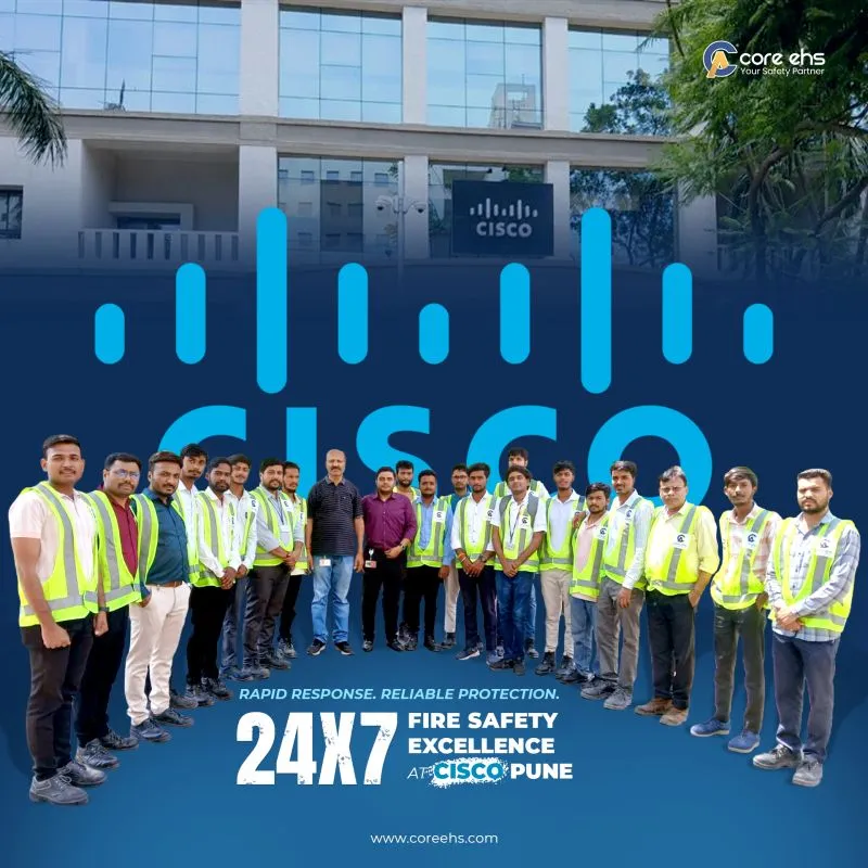 Fire Safety Services Team Delivering 24x7 Protection And Emergency Response At Cisco Pune
