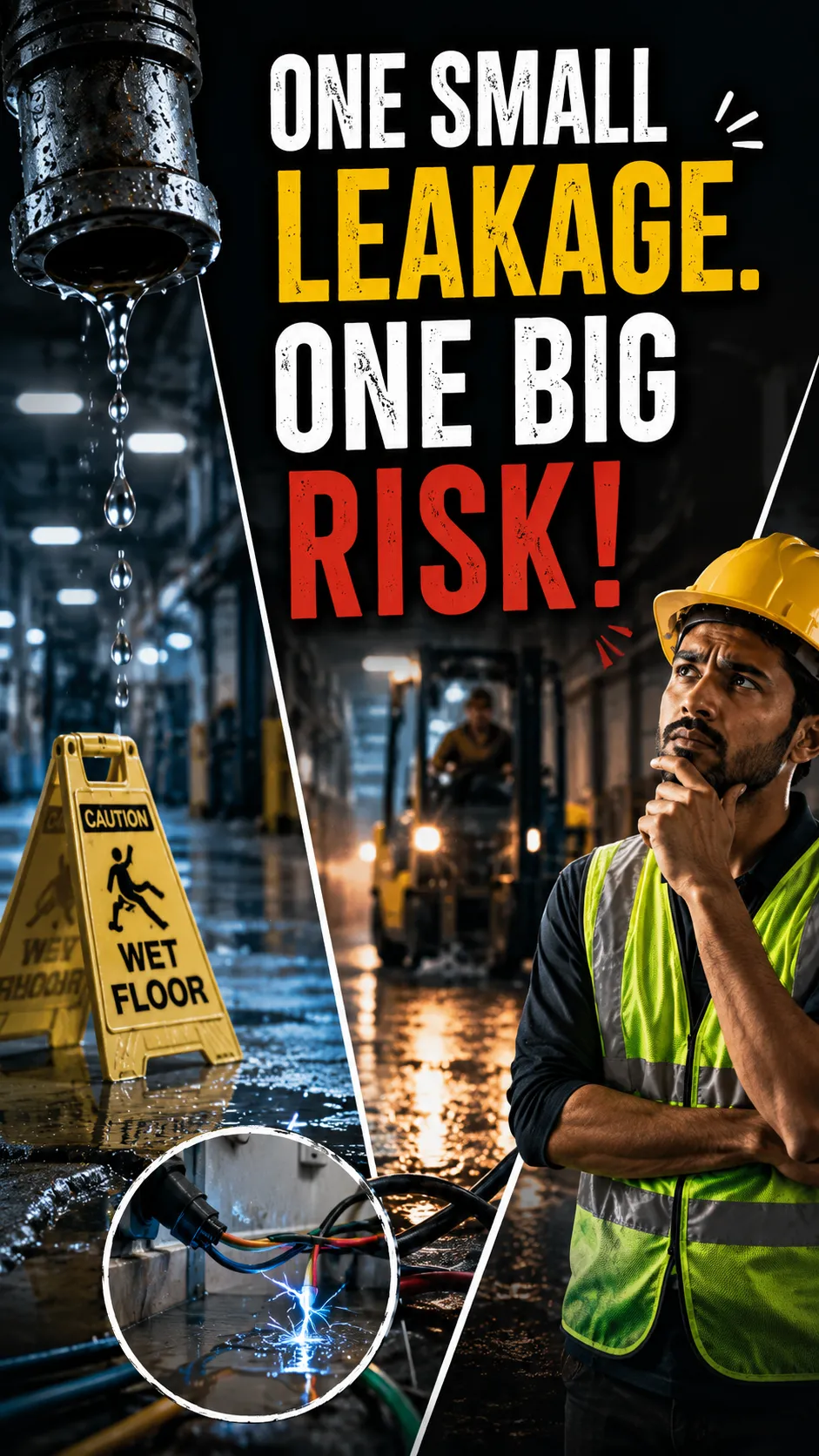 Water Leakage Creating Monsoon Safety Risks From Wet Floors And Exposed Cables