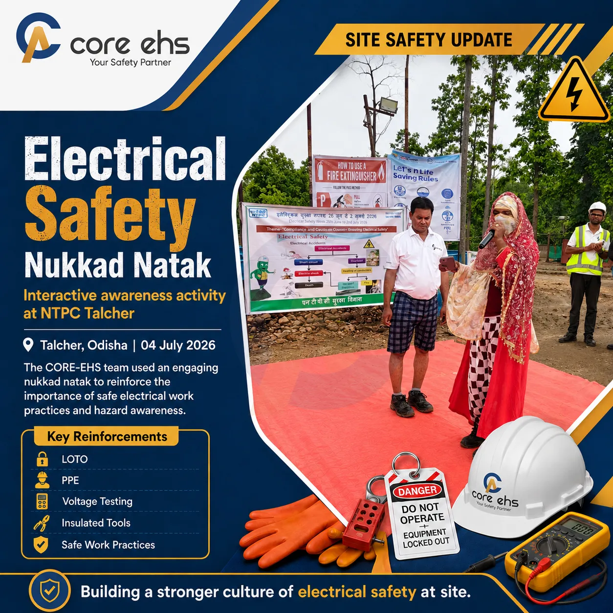 Electrical Safety Awareness Nukkad Natak Conducted At NTPC Talcher