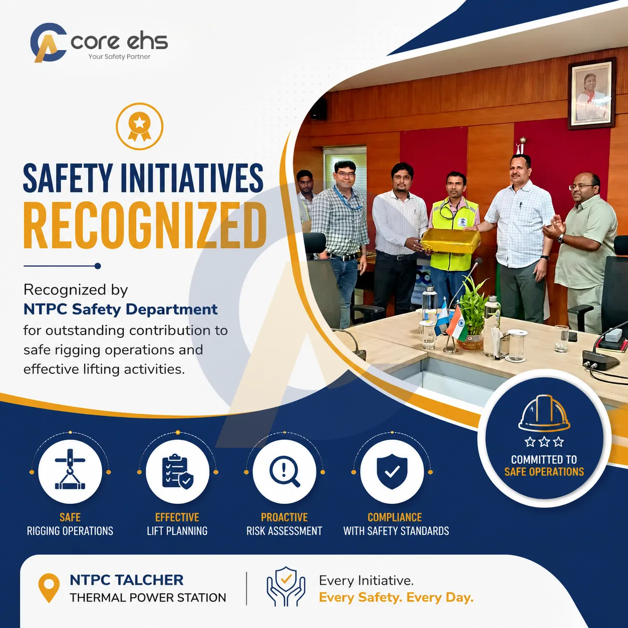 Rigging Safety Recognition Award Presented By NTPC Safety Department