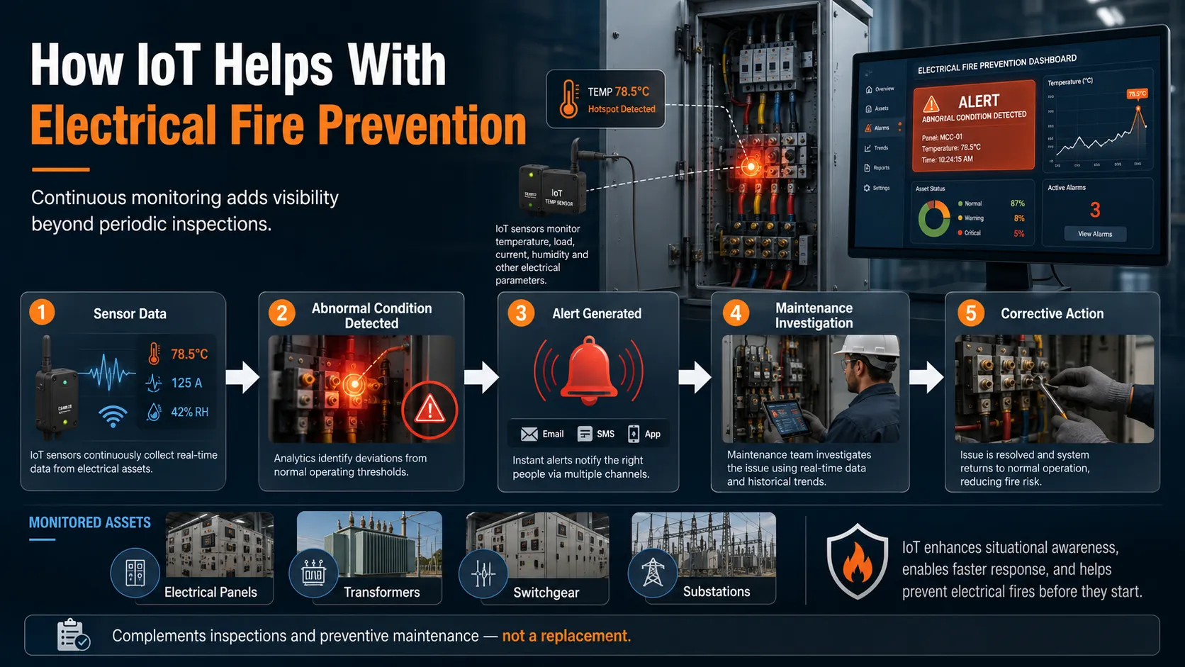 IoT-Powered Electrical Fire Prevention Workflow