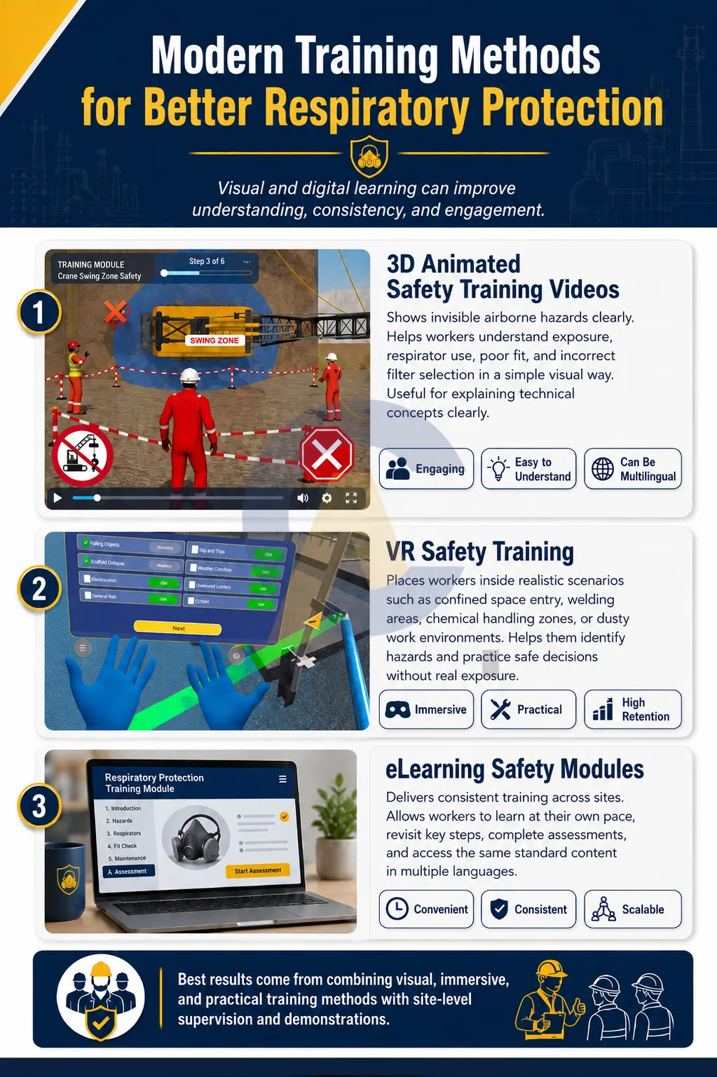Respiratory Protection Training Using 3D Animation VR And eLearning Methods