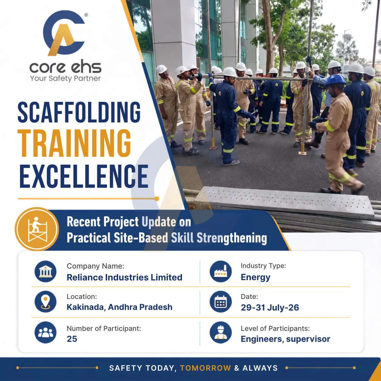 Scaffolding Training For Engineers And Supervisors At Reliance Industries